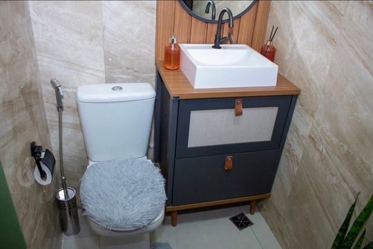 Banheiro de apartamento para alugar com 1 quarto, 35m² em Glória, Rio de Janeiro