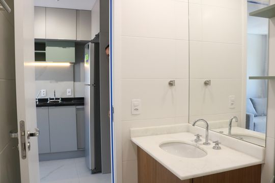 Banheiro de apartamento para alugar com 1 quarto, 50m² em Perdizes, São Paulo