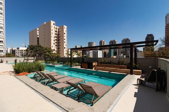 Área comum - Piscina de apartamento para alugar com 1 quarto, 50m² em Perdizes, São Paulo