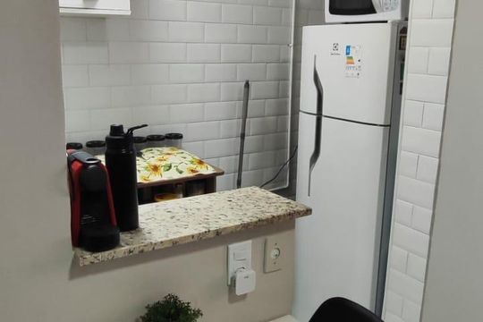 Cozinha de apartamento à venda com 1 quarto, 28m² em Pinheiros, São Paulo