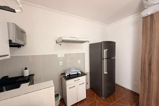 Cozinha de kitnet/studio para alugar com 1 quarto, 30m² em Vila Sao Paulo, Jundiaí