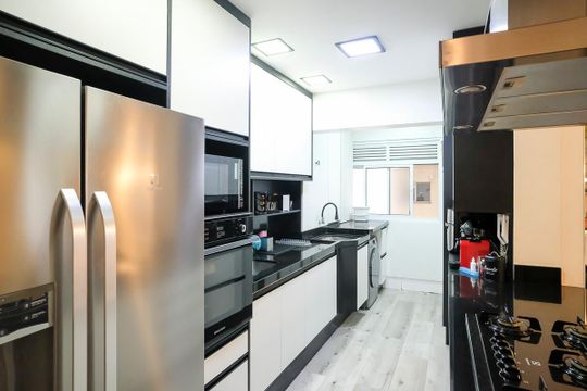 Cozinha de apartamento à venda com 3 quartos, 93m² em Cerâmica, São Caetano do Sul