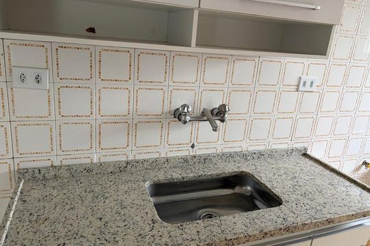 Cozinha de apartamento para alugar com 1 quarto, 40m² em Bela Vista, São Paulo