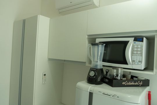 Cozinha de kitnet/studio para alugar com 1 quarto, 12m² em Santa Cecilia, Paulínia
