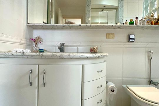 Banheiro da Suíte de apartamento à venda com 3 quartos, 118m² em Pinheiros, São Paulo