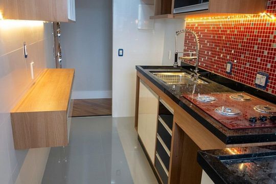 Cozinha de apartamento à venda com 2 quartos, 57m² em Chacara Nossa Senhora do Bom Conselho, São Paulo