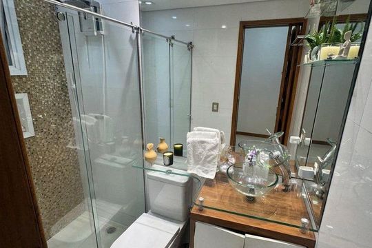 Banheiro de apartamento à venda com 2 quartos, 57m² em Chacara Nossa Senhora do Bom Conselho, São Paulo