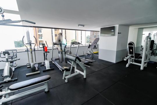 Área comum - Academia de apartamento para alugar com 1 quarto, 78m² em Morumbi, São Paulo