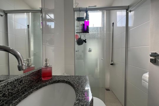 Banheiro Social de apartamento para alugar com 2 quartos, 50m² em Pindorama, Contagem