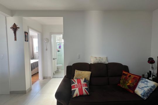 Sala de apartamento para alugar com 2 quartos, 50m² em Pindorama, Contagem
