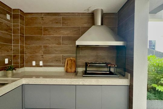 Área comum - Churrasqueira de apartamento à venda com 1 quarto, 37m² em Pinheiros, São Paulo