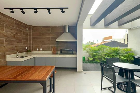 Área comum - Churrasqueira de apartamento à venda com 1 quarto, 37m² em Pinheiros, São Paulo