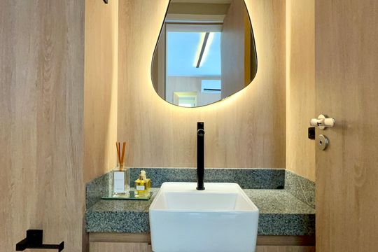 Lavabo de apartamento à venda com 1 quarto, 37m² em Pinheiros, São Paulo