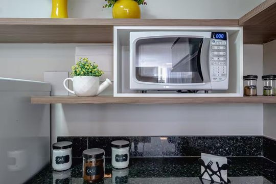 Cozinha de apartamento para alugar com 1 quarto, 42m² em Centro Histórico de São Paulo, São Paulo