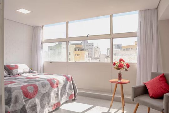 Quarto de apartamento para alugar com 1 quarto, 42m² em Centro Histórico de São Paulo, São Paulo