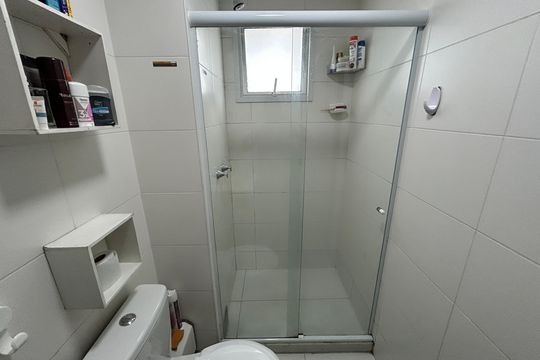 Banheiro da Suíte de apartamento à venda com 2 quartos, 75m² em Marechal Hermes, Rio de Janeiro