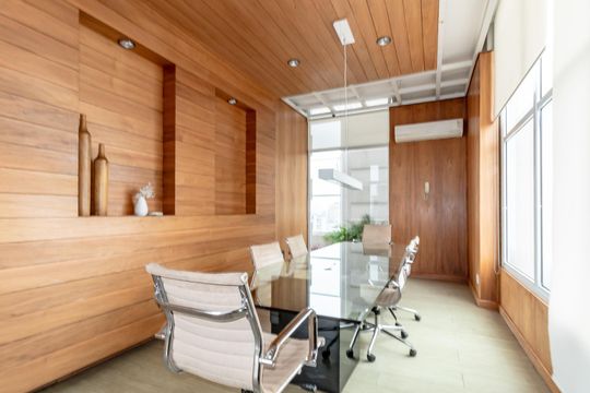 Área comum - Sala de reunião de apartamento para alugar com 1 quarto, 78m² em Moema, São Paulo