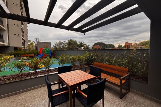Área comum - Churrasqueira de apartamento para alugar com 2 quartos, 64m² em Alphaville Empresarial, Barueri