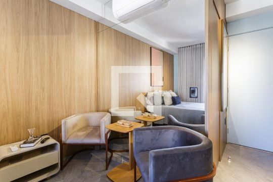 Área comum de apartamento à venda com 1 quarto, 24m² em Indianópolis, São Paulo