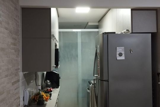 Cozinha de apartamento à venda com 2 quartos, 47m² em Jardim das Flores, São Paulo