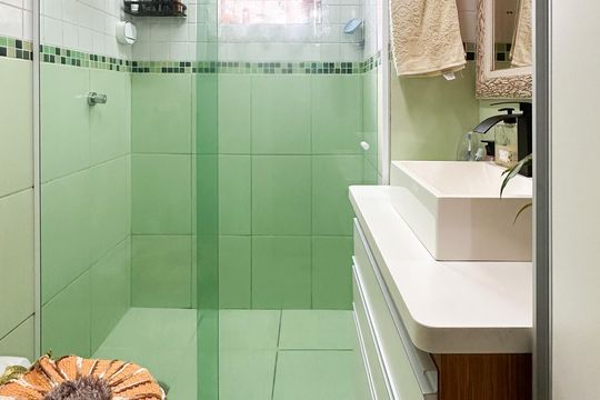 Banheiro Social de apartamento para alugar com 2 quartos, 67m² em Chácara Rialto, São Bernardo do Campo