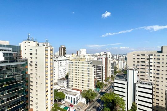 Vista da Varanda de kitnet/studio à venda com 1 quarto, 25m² em Jardim Paulista, São Paulo