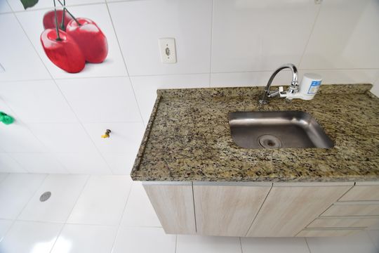 Cozinha de apartamento para alugar com 2 quartos, 44m² em Vila 31 de Março, Campinas