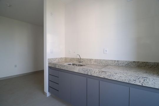 Cozinha de apartamento para alugar com 2 quartos, 58m² em Santa Mônica, Uberlândia