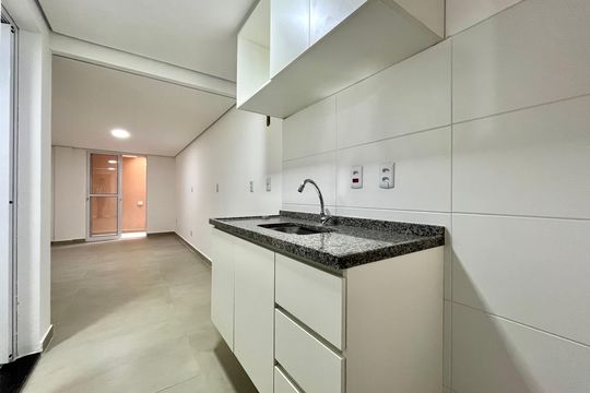 Cozinha de kitnet/studio para alugar com 1 quarto, 30m² em Jabaquara, São Paulo