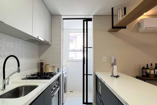 Cozinha de apartamento para alugar com 2 quartos, 65m² em Manacás, Belo Horizonte