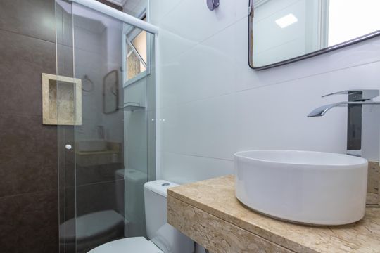 Banheiro de apartamento para alugar com 2 quartos, 92m² em Paraíso, Santo André