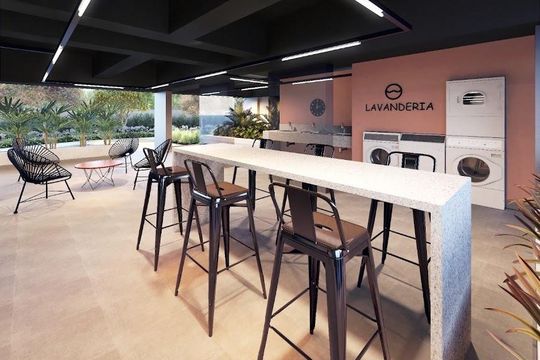 Área externa de apartamento para alugar com 2 quartos, 37m² em Usina Piratininga, São Paulo
