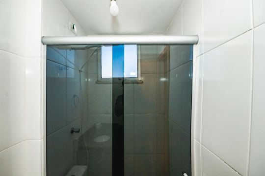 Banheiro do Quarto 2 de apartamento à venda com 2 quartos, 58m² em Ouro Preto, Belo Horizonte
