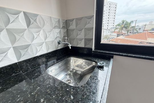 Cozinha de kitnet/studio para alugar com 1 quarto, 38m² em Vila Regente Feijó, São Paulo