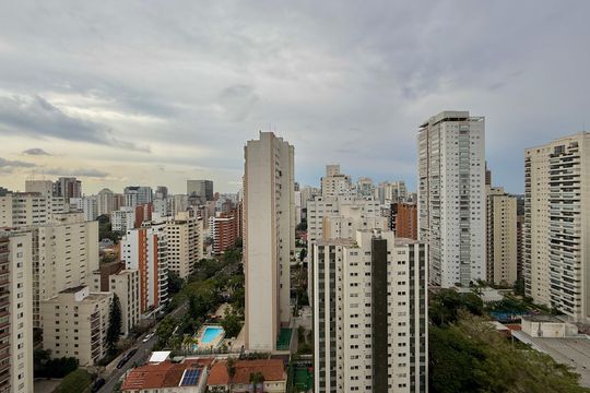 Vista  de kitnet/studio para alugar com 1 quarto, 27m² em Brooklin, São Paulo