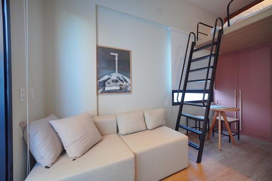 Sala de apartamento para alugar com 1 quarto, 30m² em Trindade, Florianópolis