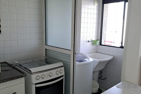 Área de serviço de apartamento para alugar com 1 quarto, 37m² em Cidade Monções, São Paulo