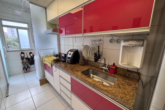 Cozinha de apartamento à venda com 3 quartos, 84m² em Recreio dos Bandeirantes, Rio de Janeiro