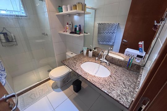 Banheiro do Quarto 1 de apartamento à venda com 3 quartos, 84m² em Recreio dos Bandeirantes, Rio de Janeiro