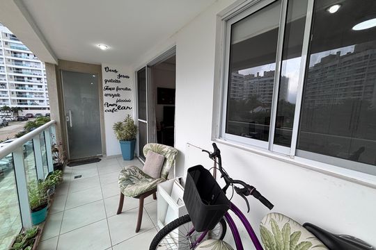 Varanda de apartamento à venda com 3 quartos, 84m² em Recreio dos Bandeirantes, Rio de Janeiro