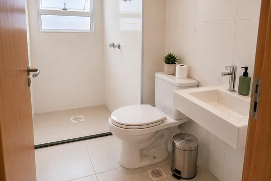Banheiro de apartamento à venda com 2 quartos, 44m² em Vila Barros, Guarulhos