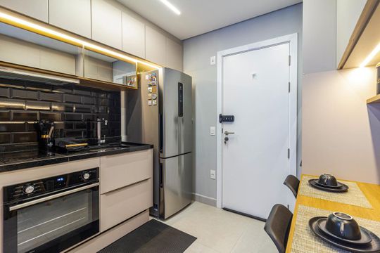 Cozinha de apartamento à venda com 1 quarto, 42m² em Perdizes, São Paulo