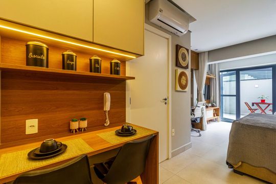 Cozinha de apartamento à venda com 1 quarto, 42m² em Perdizes, São Paulo