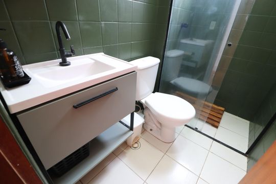 Banheiro Social de apartamento para alugar com 2 quartos, 50m² em Alto Umuarama, Uberlândia