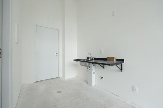 Cozinha de kitnet/studio à venda com 1 quarto, 24m² em Vila Mariana, São Paulo