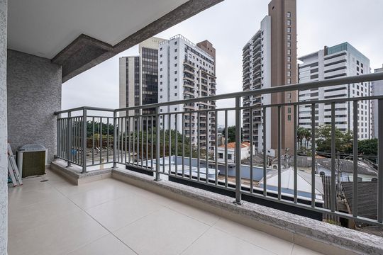 Sala/Cozinha - Varanda de apartamento para alugar com 1 quarto, 30m² em Pinheiros, São Paulo