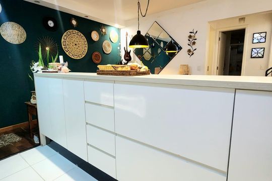 Cozinha de apartamento para alugar com 2 quartos, 78m² em Vila Andrade, São Paulo