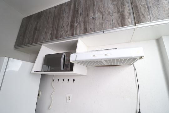 Cozinha de apartamento para alugar com 2 quartos, 44m² em Gávea, Uberlândia
