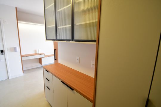 Cozinha de apartamento para alugar com 1 quarto, 46m² em Centro, Campinas