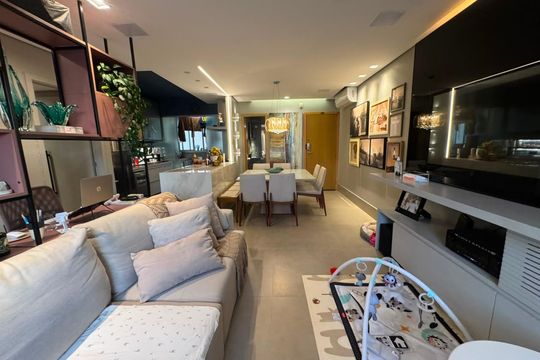 sala de apartamento à venda com 2 quartos, 83m² em Buritis, Belo Horizonte